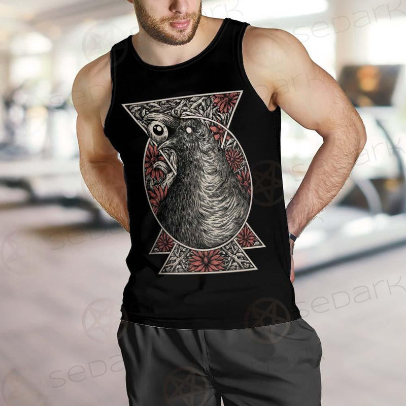 Gothic Black Crow Eye SED-0325 Men Tank-tops