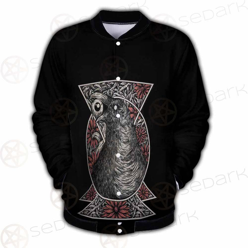 Gothic Black Crow Eye SED-0325 Button Jacket