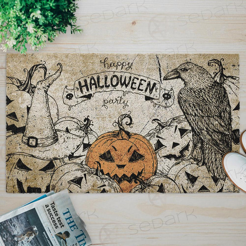 Satan Happy Halloween Party SED-0329 Door Mat