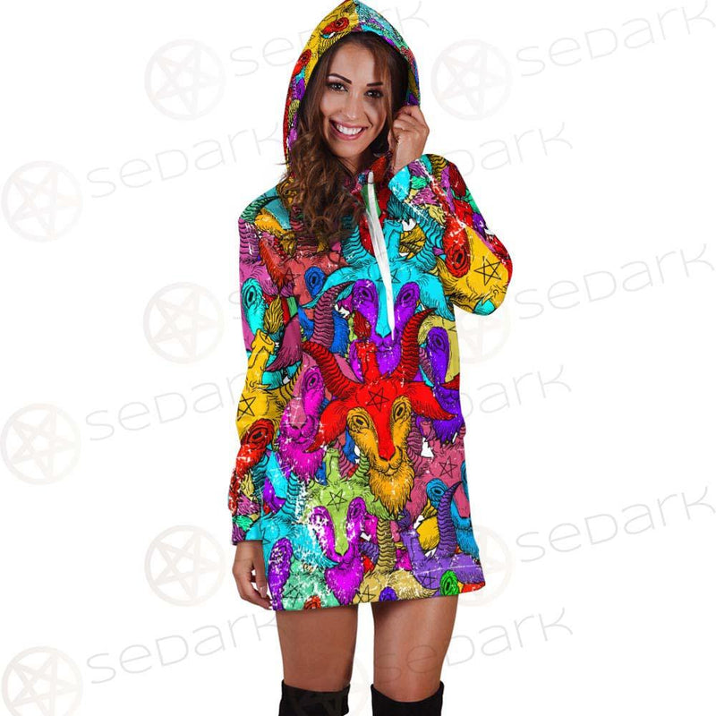 Satan Colorful SED-0334 Hoodie Dress