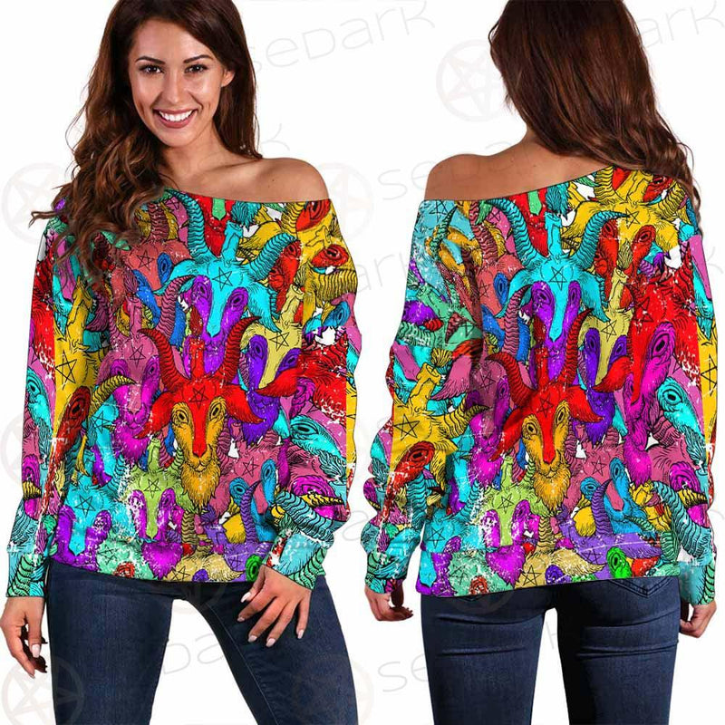 Satan Colorful SED-0334 Off Shoulder Sweaters