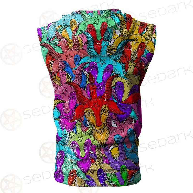 Satan Colorful SED-0334 Zip Sleeveless Hoodie