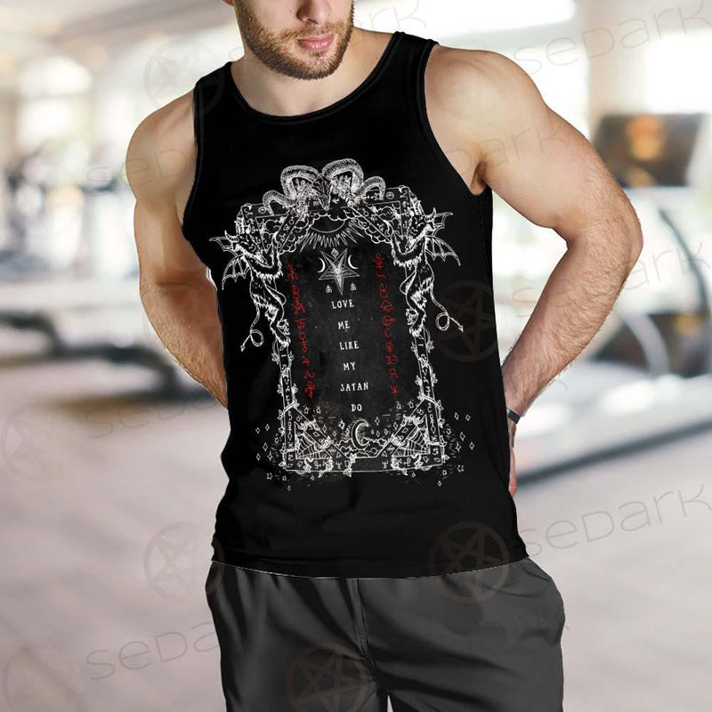 Love Me Like My Satan SED-0335 Men Tank-tops