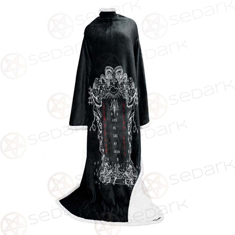 Love Me Like My Satan SED-0335 Sleeved Blanket