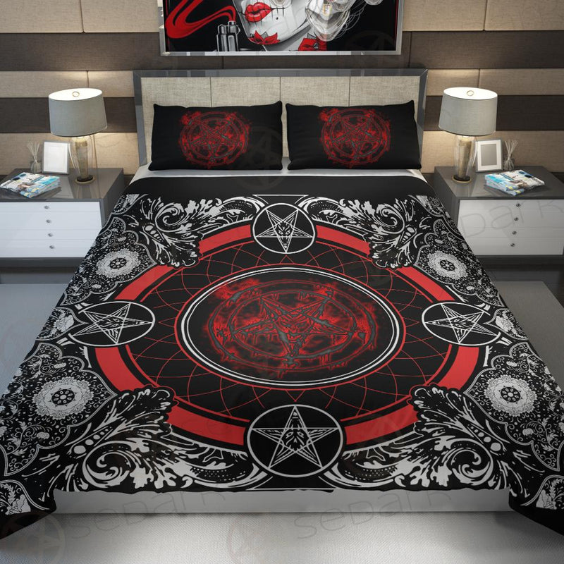 Red Sigil Of Baphomet SED-0340 Bed set