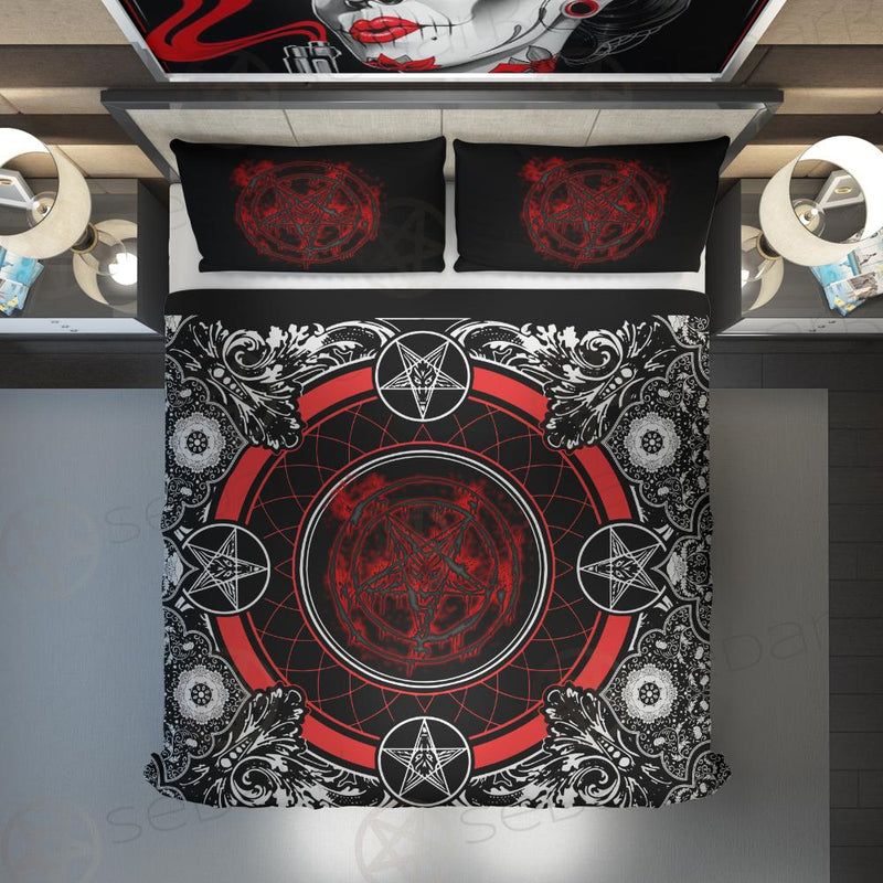 Red Sigil Of Baphomet SED-0340 Bed set