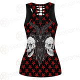 Baphomet Demon Goat Head And Human Skulls SED-0355 Women Tank Top