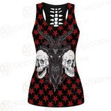 Baphomet Demon Goat Head And Human Skulls SED-0355 Women Tank Top