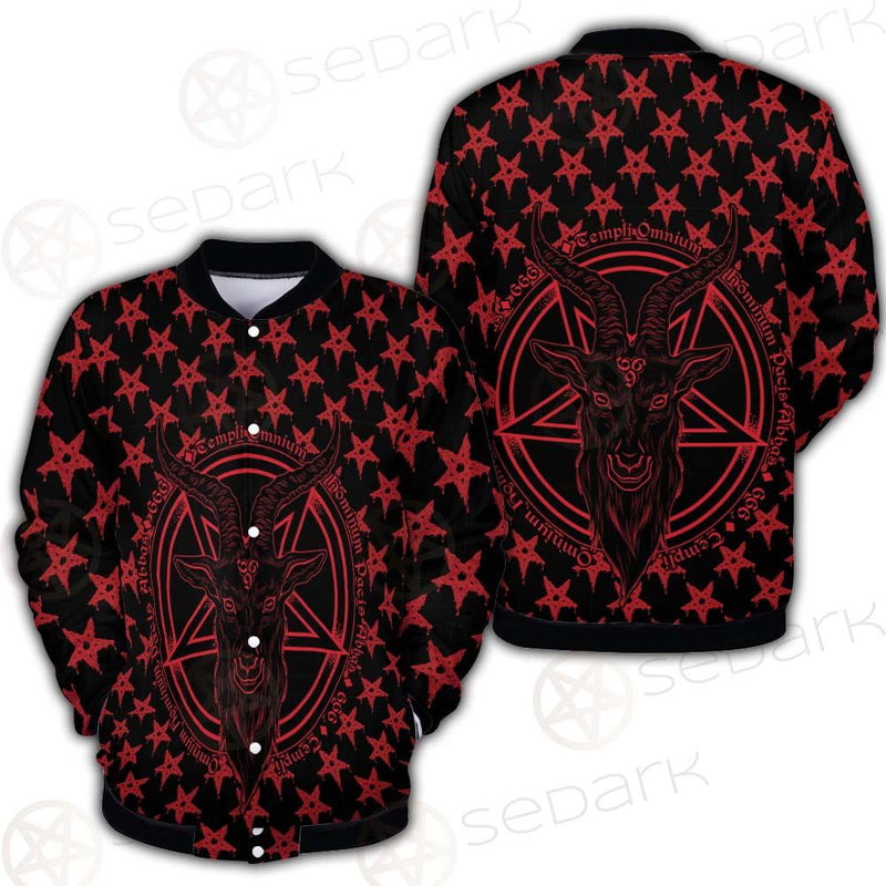 Baphomet Demon Goat Head SED-0356 Button Jacket