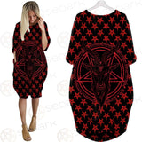 Baphomet Demon Goat Head SED-0356 Batwing Pocket Dress