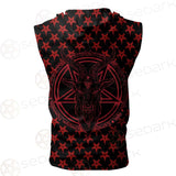 Baphomet Demon Goat Head SED-0356 Zip Sleeveless Hoodie