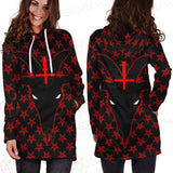 Baphomet Goat Headed Demon With The Red SED-0358 Hoodie Dress