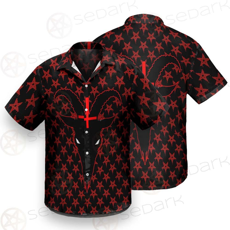 Baphomet Goat Headed Demon With The Red SED-0358 Shirt Allover