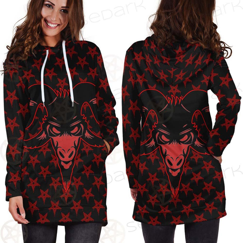 Baphomet Goat Headed Demon SED-0359 Hoodie Dress