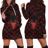 Baphomet Goat Headed Demon SED-0359 Hoodie Dress