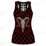 Monochrome Emblems With Goat Skull SED-0360 Women Tank Top