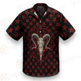 Monochrome Emblems With Goat Skull SED-0360 Shirt Allover