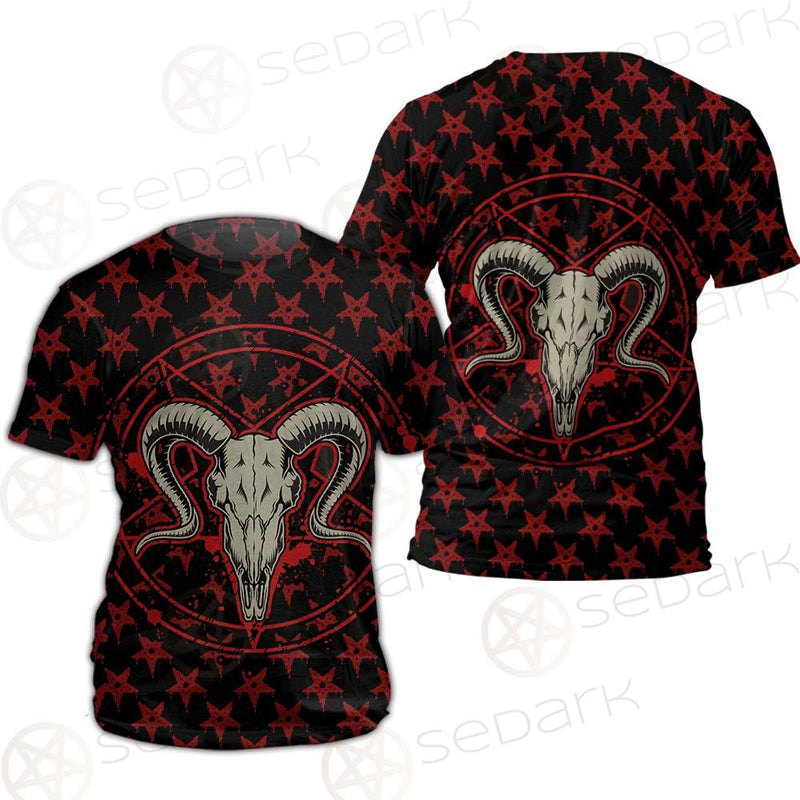 Monochrome Emblems With Goat Skull SED-0360 Unisex T-shirt