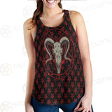 Monochrome Emblems With Goat Skull SED-0360 Women Tank Top