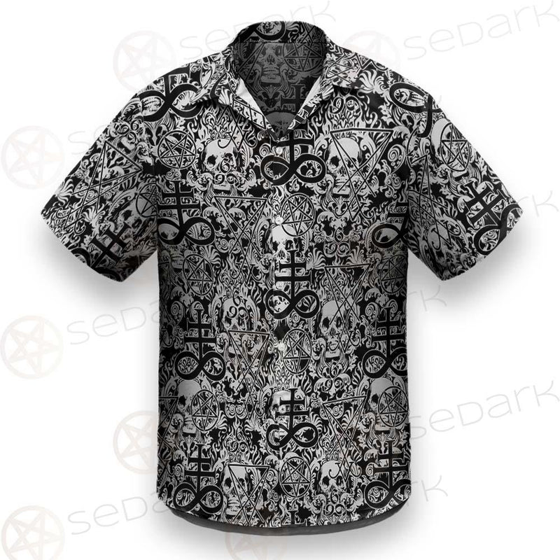 Satan Skull 666 SED-0366 Hawaiian Shirt & Beach Short
