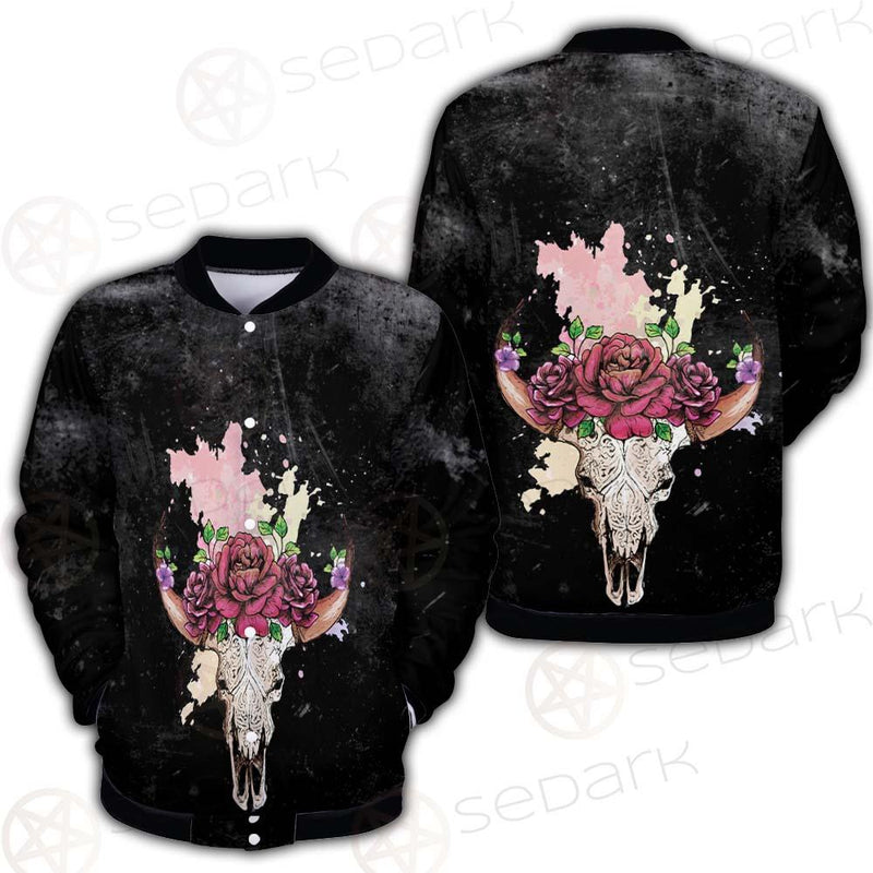 Satan Head Flowers SED-0374 Button Jacket