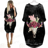 Satan Head Flowers SED-0374 Batwing Pocket Dress