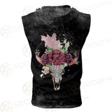 Satan Head Flowers SED-0374 Zip Sleeveless Hoodie