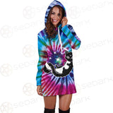 Gothic Cat Background Spill Color SED-0377 Hoodie Dress