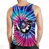 Gothic Cat Background Spill Color SED-0377 Men Tank-tops