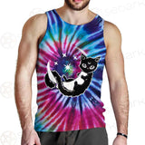 Gothic Cat Background Spill Color SED-0377 Men Tank-tops
