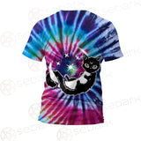 Gothic Cat Background Spill Color SED-0377 Unisex T-shirt