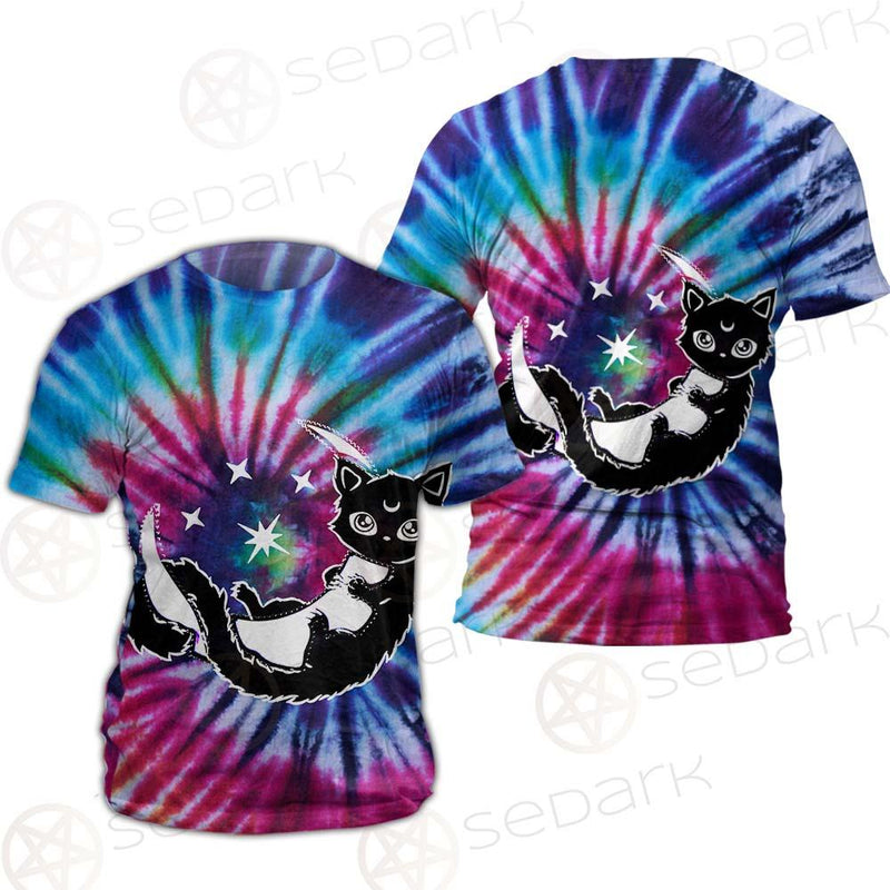 Gothic Cat Background Spill Color SED-0377 Unisex T-shirt