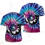Gothic Cat Background Spill Color SED-0377 Unisex T-shirt