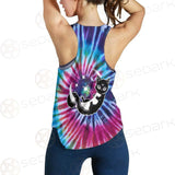 Gothic Cat Background Spill Color SED-0377 Women Tank Top