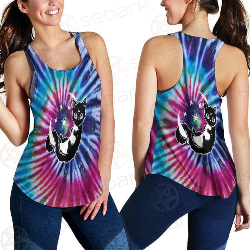 Gothic Cat Background Spill Color SED-0377 Women Tank Top