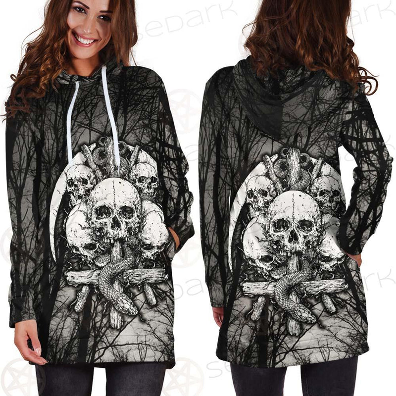 Satan Forest Black White SED-0398 Hoodie Dress