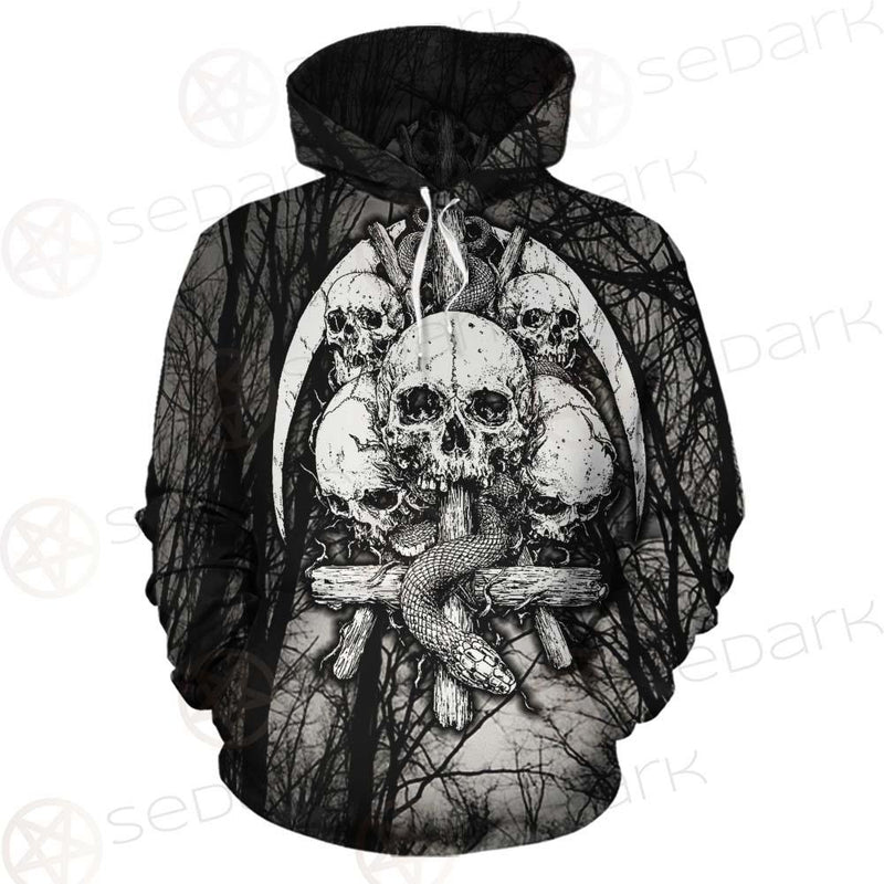 Satan Forest Black White SED-0398 Hoodie & Zip Hoodie