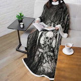 Satan Forest Black White SED-0398 Sleeved Blanket