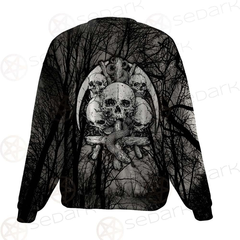 Satan Forest Black White SED-0398 Unisex Sweatshirt