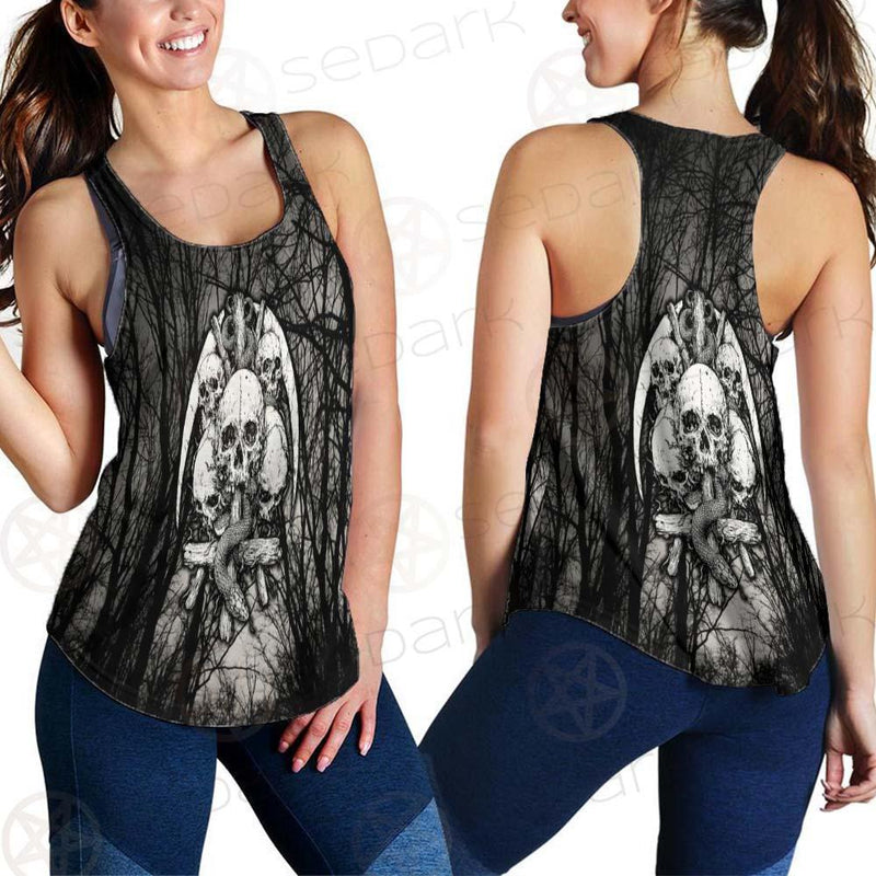 Satan Forest Black White SED-0398 Women Tank Top