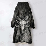 Satan Forest Black White SED-0400 Oversized Sherpa Blanket Hoodie