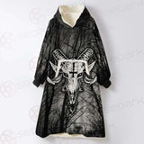 Satan Forest Black White SED-0400 Oversized Sherpa Blanket Hoodie