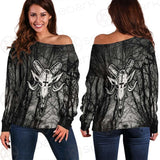 Satan Forest Black White SED-0400 Off Shoulder Sweaters