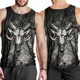 Satan Forest Black White SED-0400 Men Tank-tops