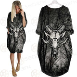 Satan Forest Black White SED-0400 Batwing Pocket Dress