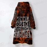 Hail Satan Halloween SED-0401 Oversized Sherpa Blanket Hoodie