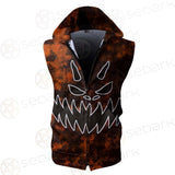 Hail Satan Halloween SED-0401 Zip Sleeveless Hoodie