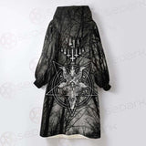 Satan Forest Inverted Cross SED-0402 Oversized Sherpa Blanket Hoodie