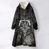 Satan Forest Inverted Cross SED-0402 Oversized Sherpa Blanket Hoodie