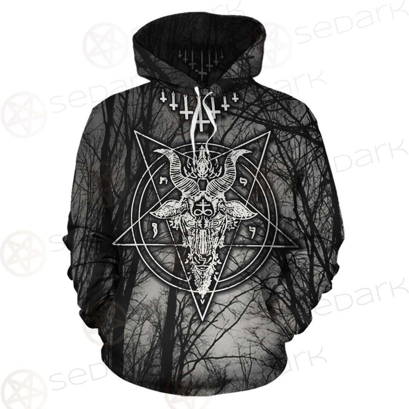 Satan Forest Inverted Cross SED-0402 Hoodie & Zip Hoodie